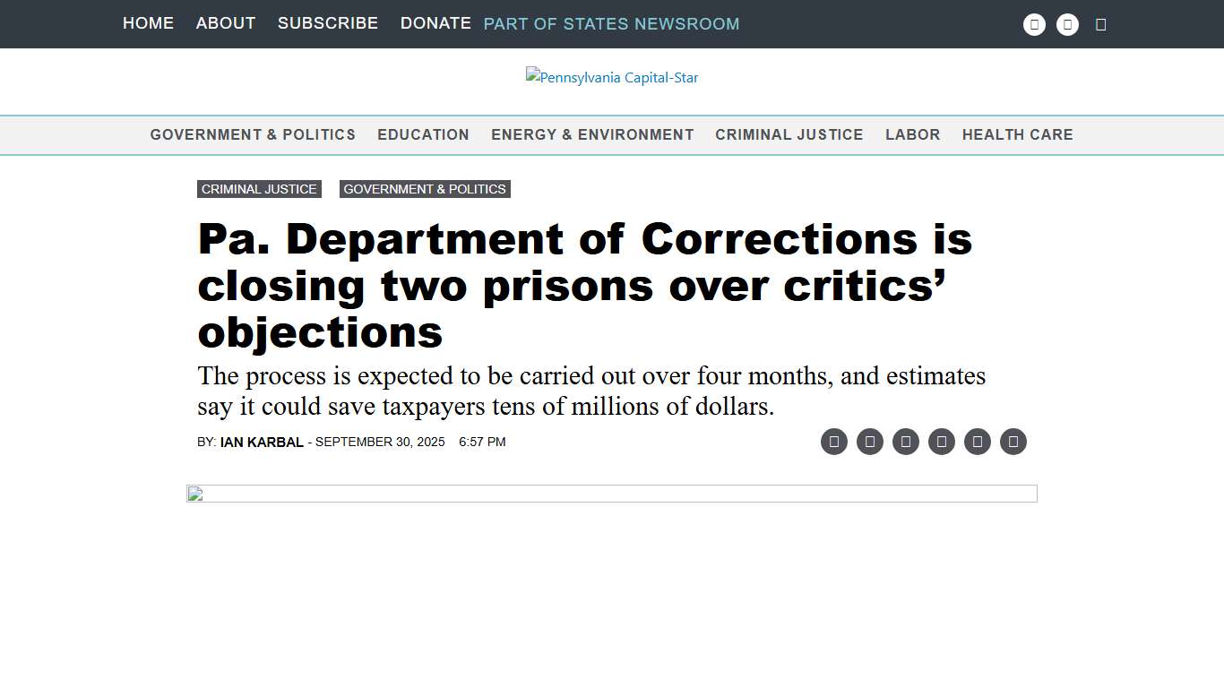 Pa. Department of Corrections is closing two prisons over critics’ objections • Pennsylvania Capital-Star